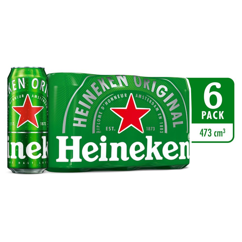 Cerveza En Lata Heineken Six Pack X 473 Ml Desde 24 000