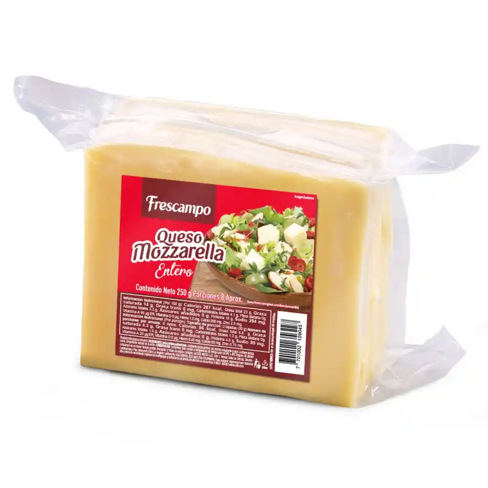 queso mozzarella frescampo entero (250 gr)
