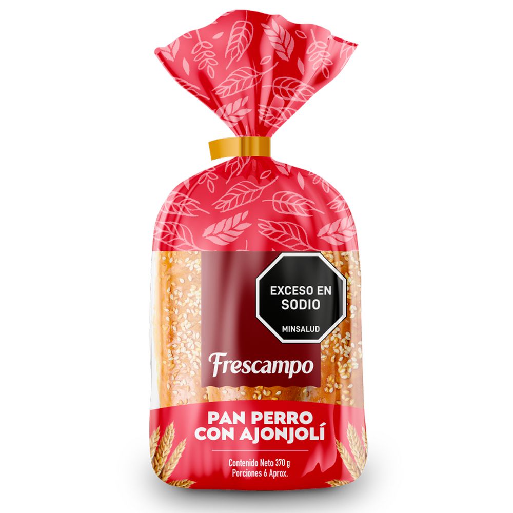 Pan Perro Frescampo Con Ajonjolí (370 gr)