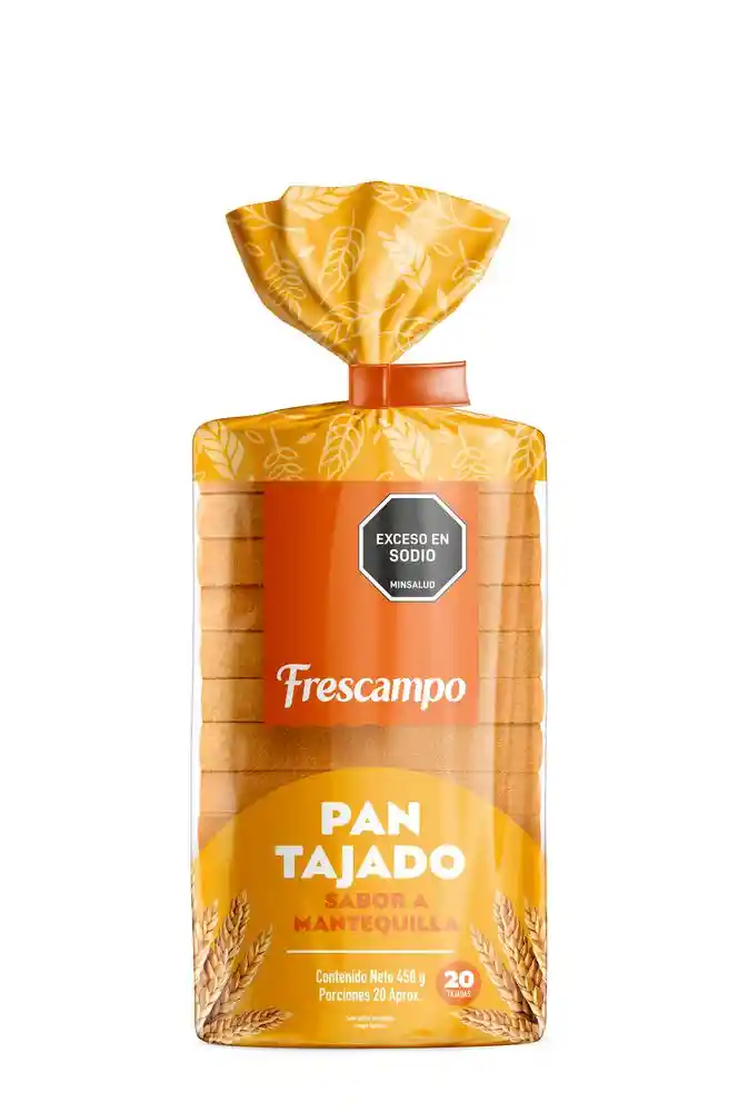 pan tajado frescampo mantequilla (450 gr)