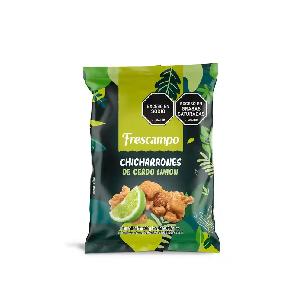 chicharron frescampo de cerdo sabor limon (35 gr)