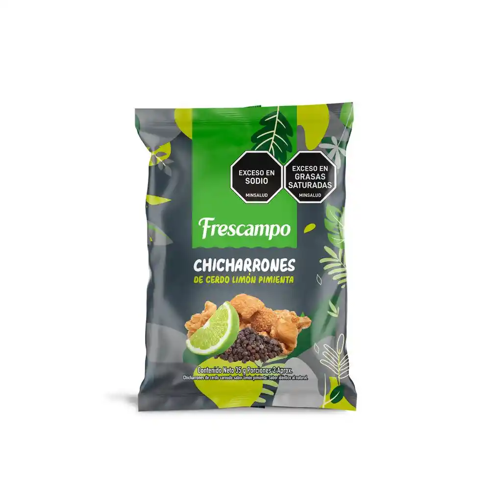chicharron frescampo de cerdo sabor limon pimienta (35 gr)