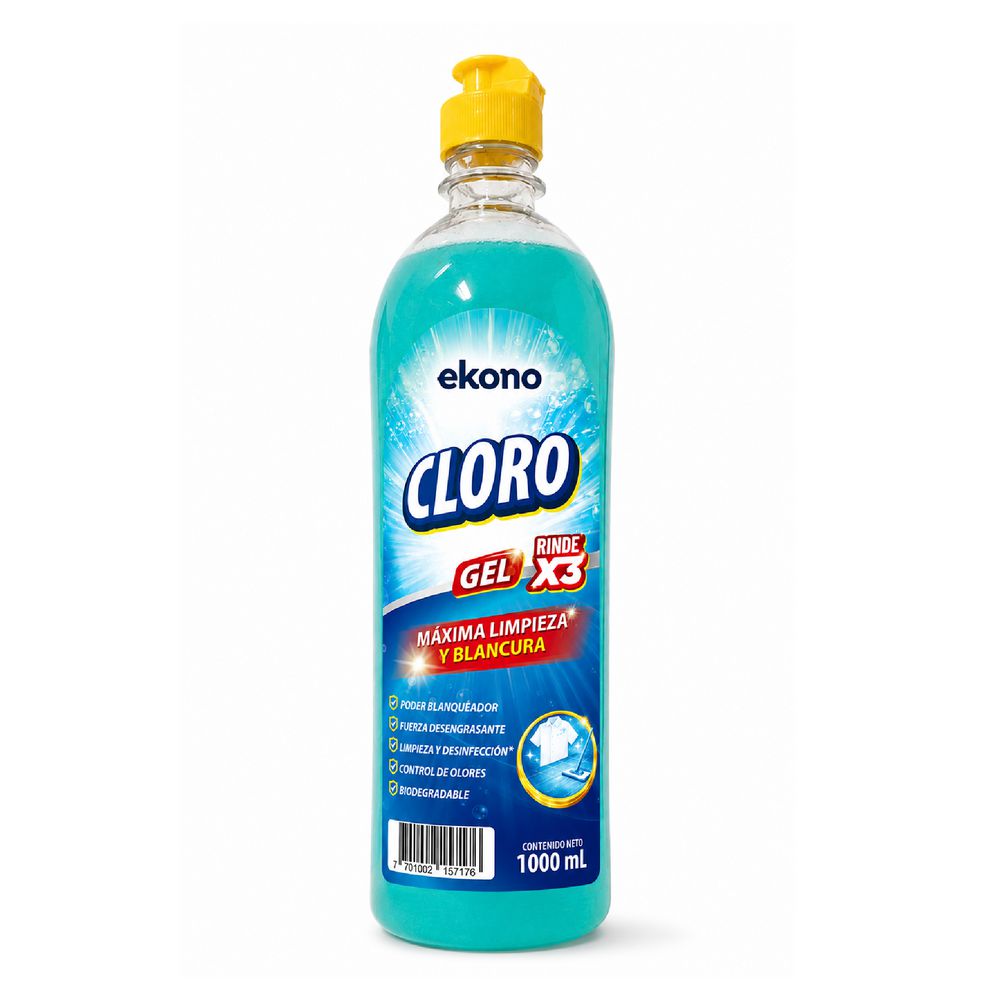 Cloro En Gel Ekono Blanqueador (1000 Ml)