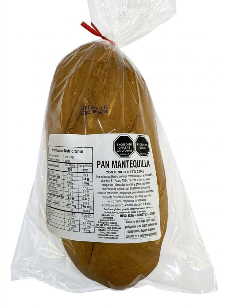Pan Mantequilla 250 Gr