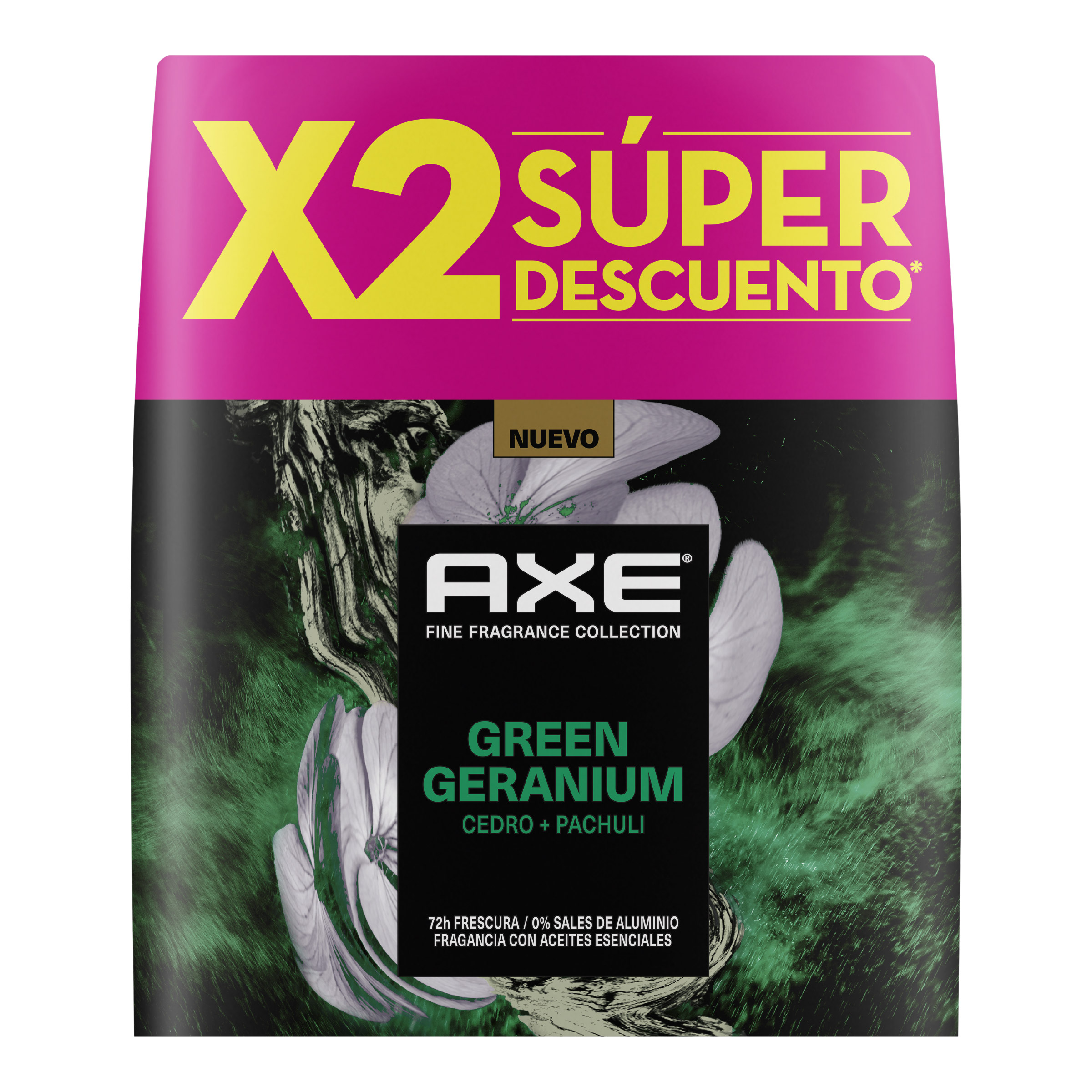 Pr.esp. Desodorante Axe Green Gerani 300 ml X6Nar