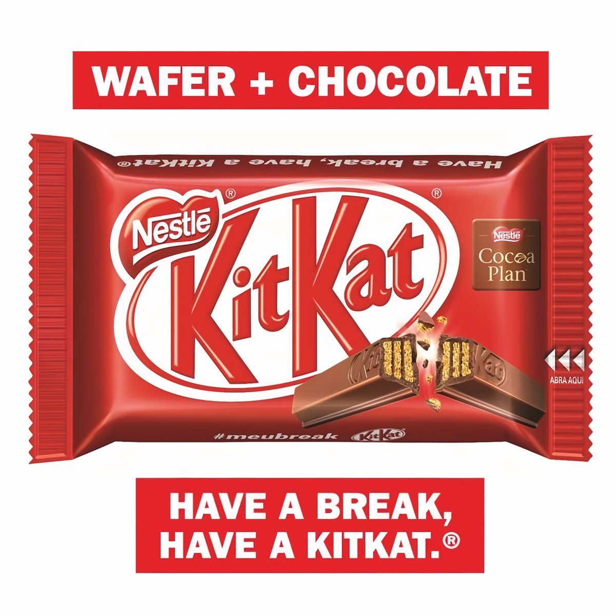 Galletas KITKAT recubiertas con chocolate con leche x 41,5g