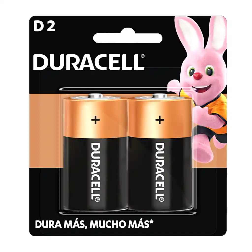 Duracell Pilas Alcalinas Tipo D 2 Unidades