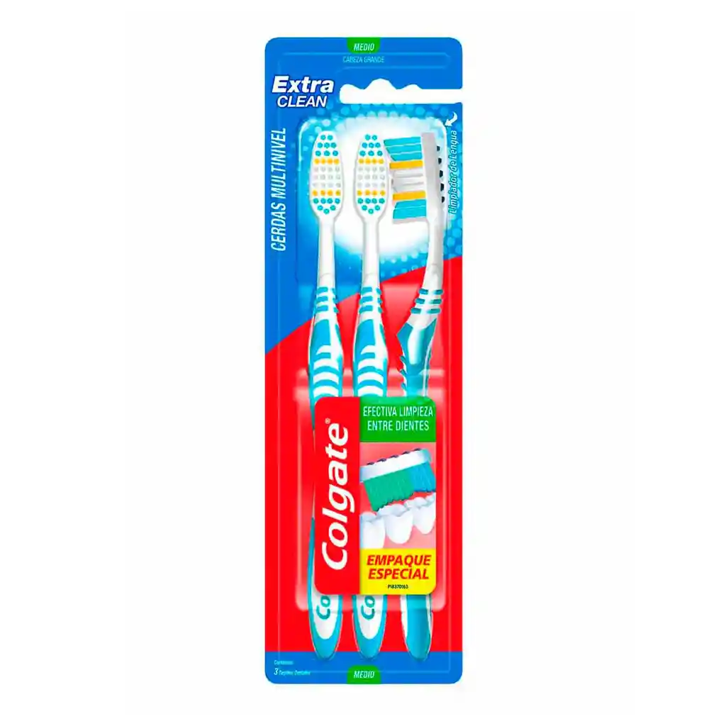 Colgate Cepillo Dental Extra Clean Medio