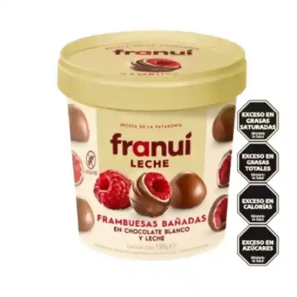 Franuí Frambuesas Bañadas en Chocolate con Leche Blanco