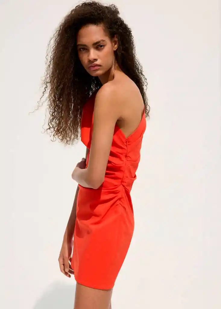 VESTIDO KNOTY NARANJA Talla S Mujer Mango