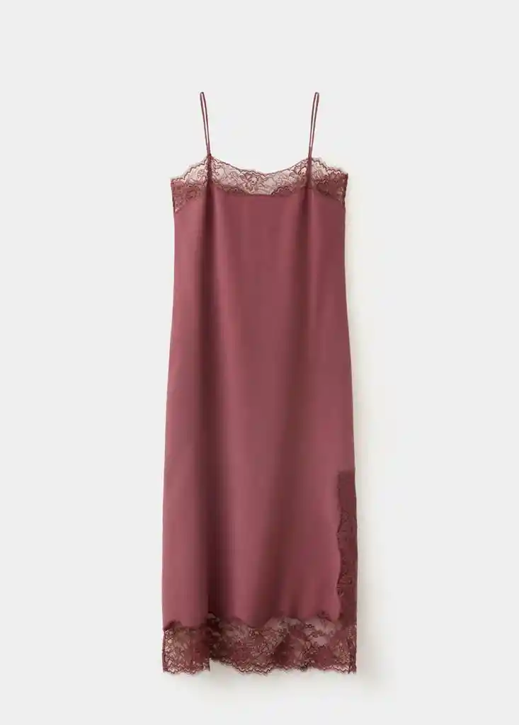 VESTIDO ANGEL CEREZA Talla S Mujer Mango