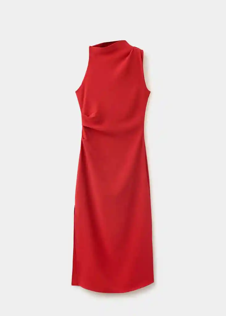 VESTIDO NINA ROJO Talla S Mujer Mango