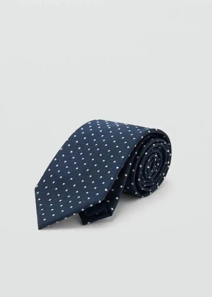 CORBATA DOTS8 NAVY Talla 99 Hombre Mango