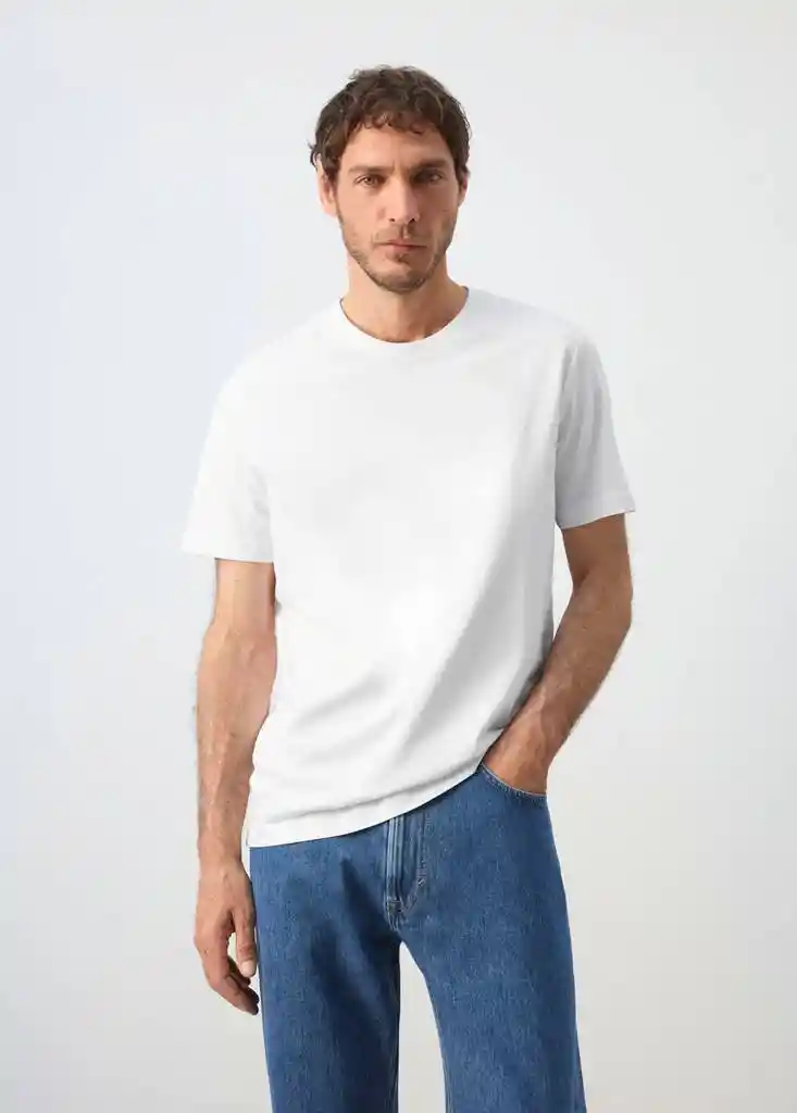 CAMISETA CHERLO BLANCO Talla XS Hombre Mango