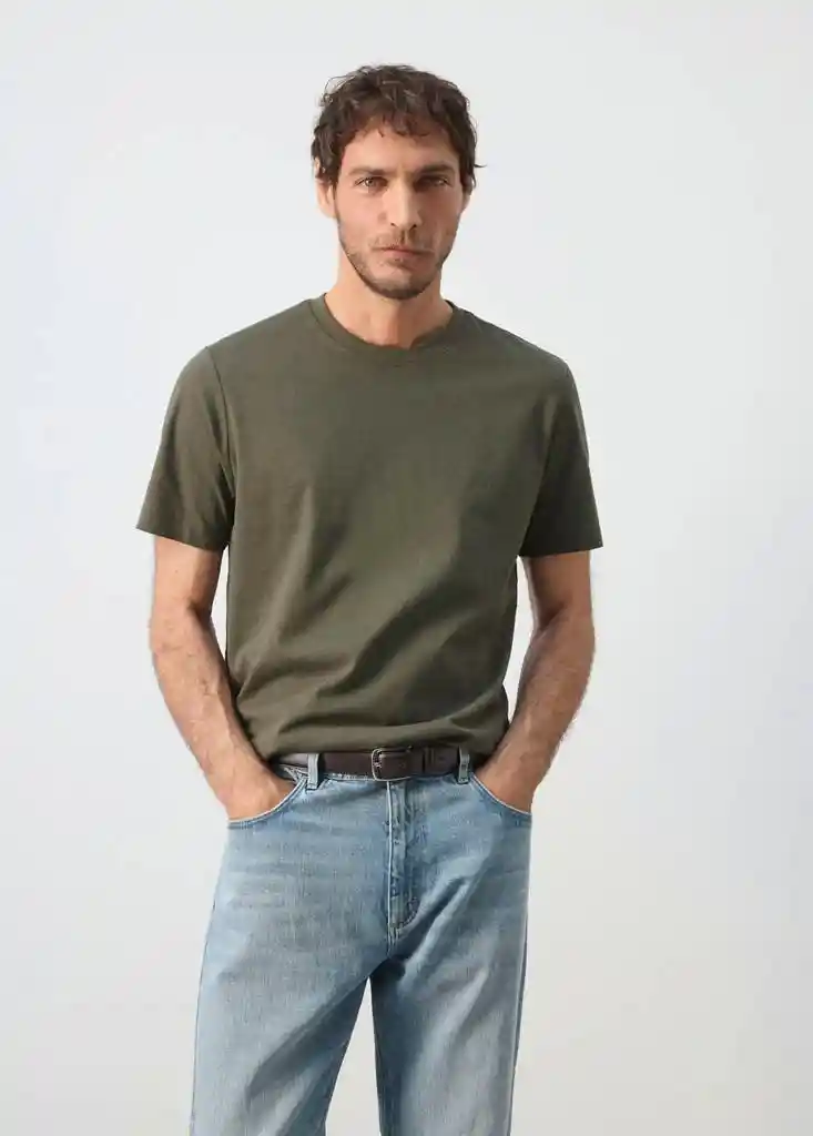 CAMISETA CHERLO DARK CAZA Talla M Hombre Mango