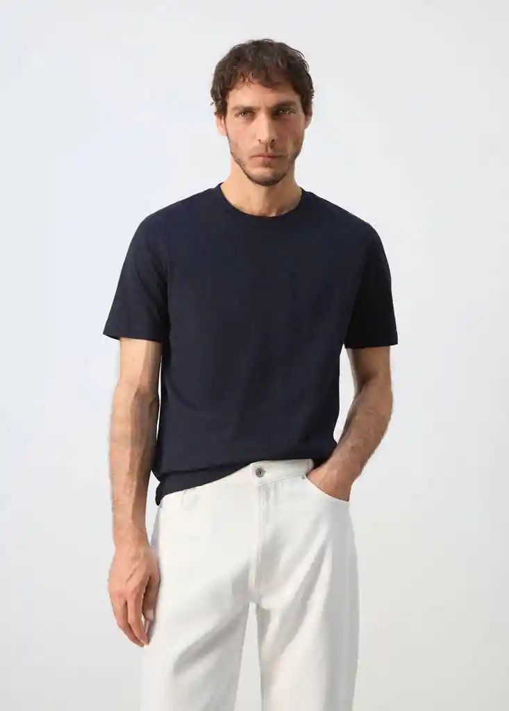 CAMISETA CHERLO NAVY Talla M Hombre Mango