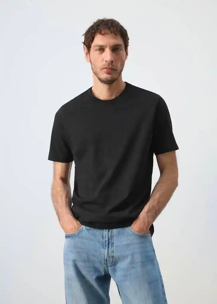 CAMISETA CHERLO NEGRO Talla XL Hombre Mango