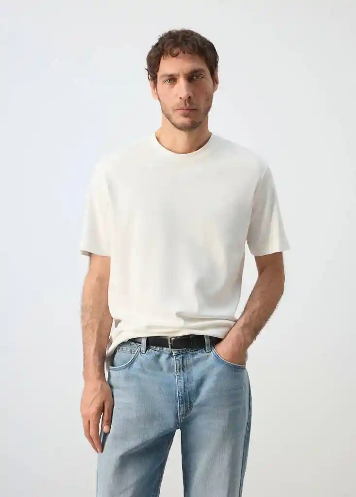 CAMISETA KIMI OFFWHITE Talla L Hombre Mango
