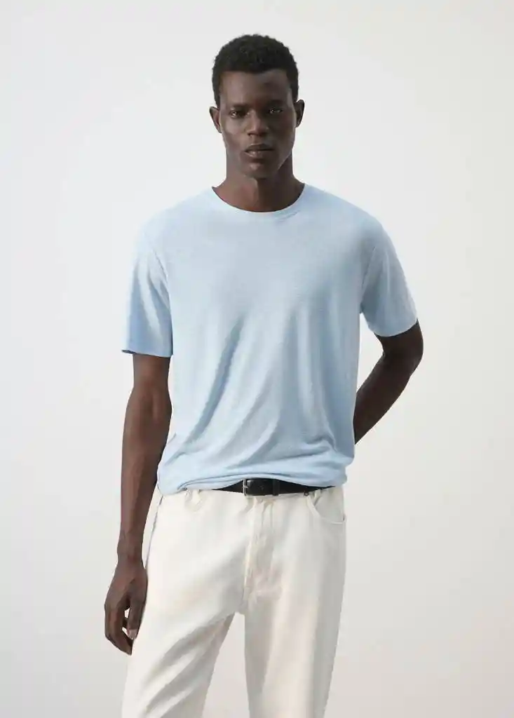 CAMISETA LIMAN CELESTE Talla XS Hombre Mango