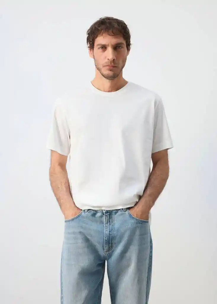 CAMISETA BELLOW BLANCO Talla M Hombre Mango