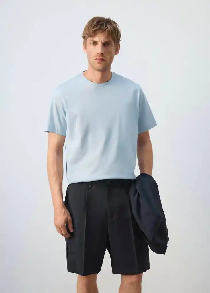 CAMISETA BELLOW PORCELANA Talla XXL Hombre Mango