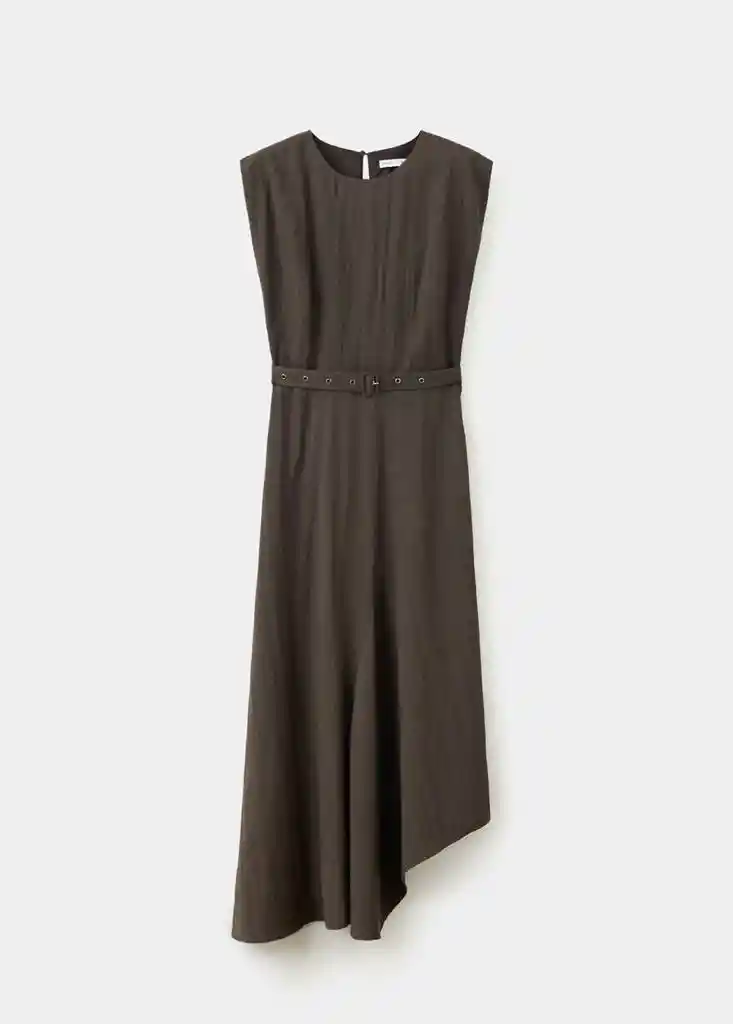 VESTIDO WISE MARRON Talla S Mujer Mango