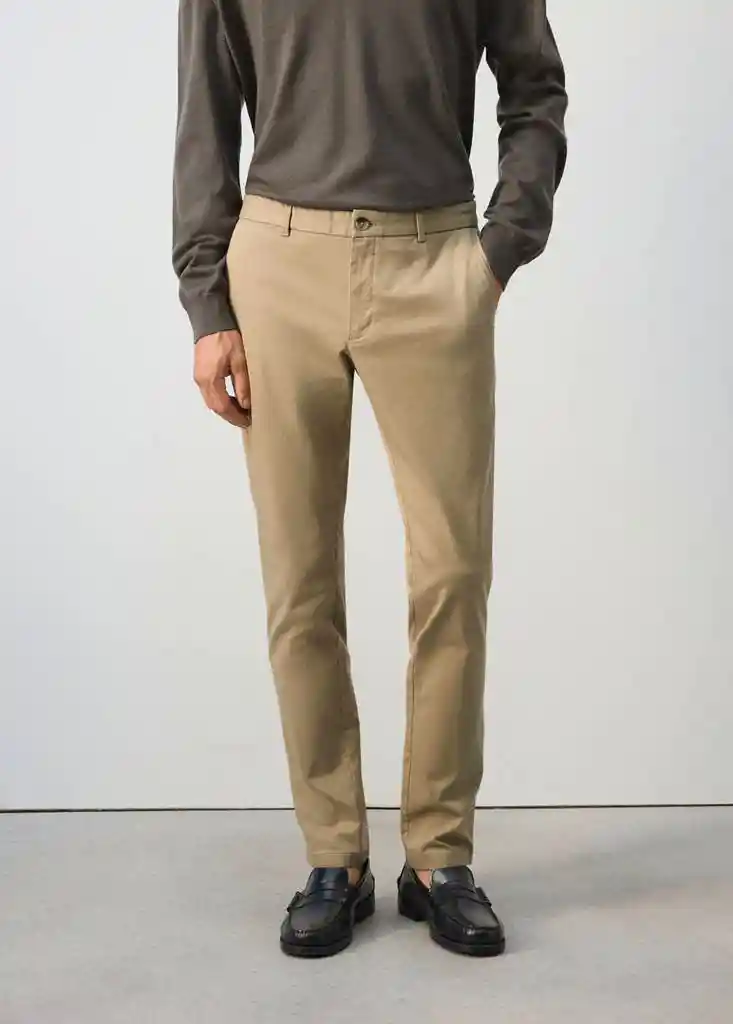 PANTALON BARNA BEIGE Talla 38 Hombre Mango