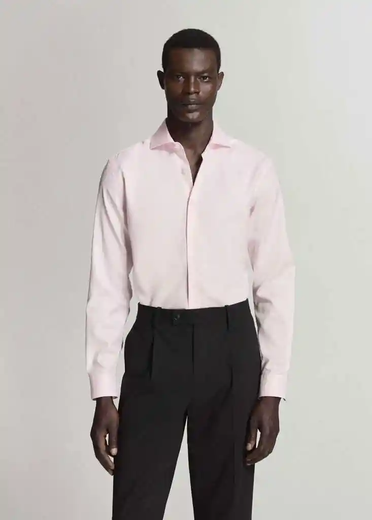 CAMISA LAKECITY ROSA LIGHT Talla M Hombre Mango