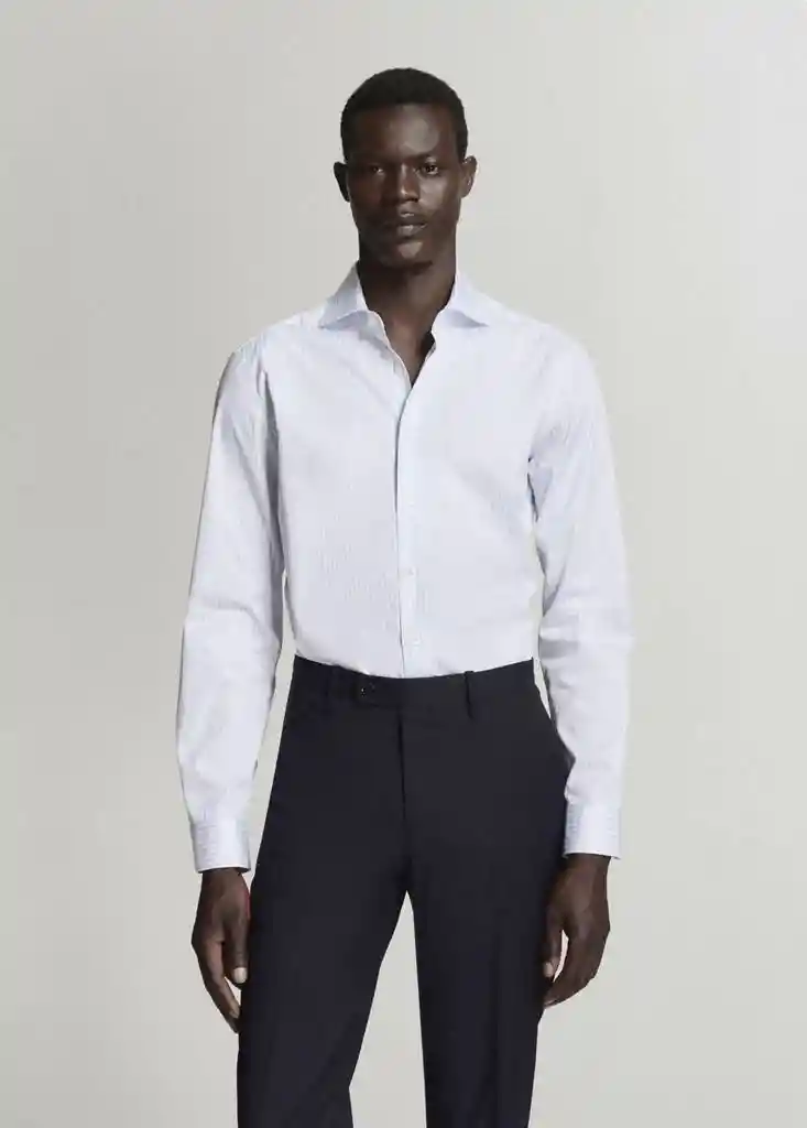 CAMISA PALS BLANCO Talla L Hombre Mango
