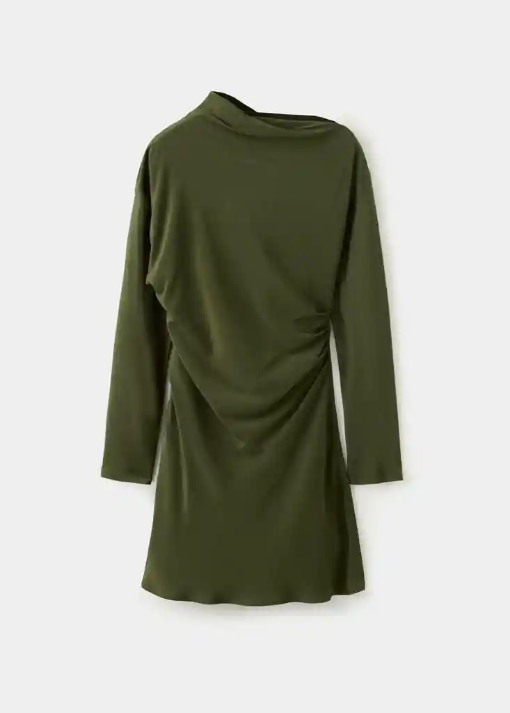 VESTIDO BRUNA VERDE PASTEL Talla L Mujer Mango