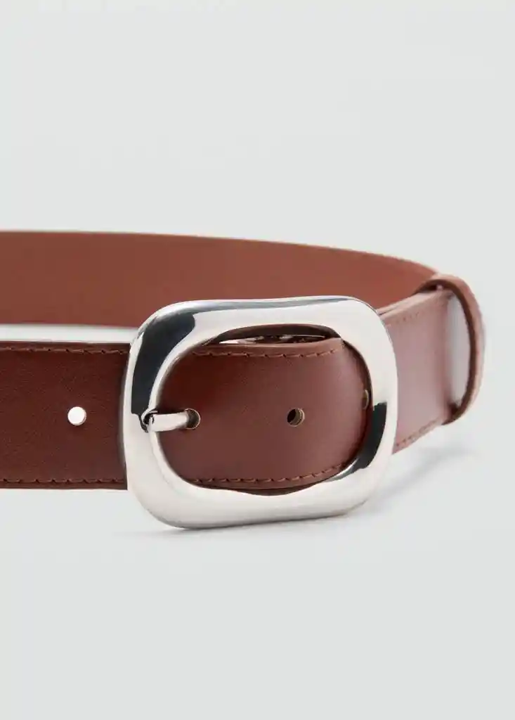 CINTURON RINGO3 MARRON Talla S Mujer Mango