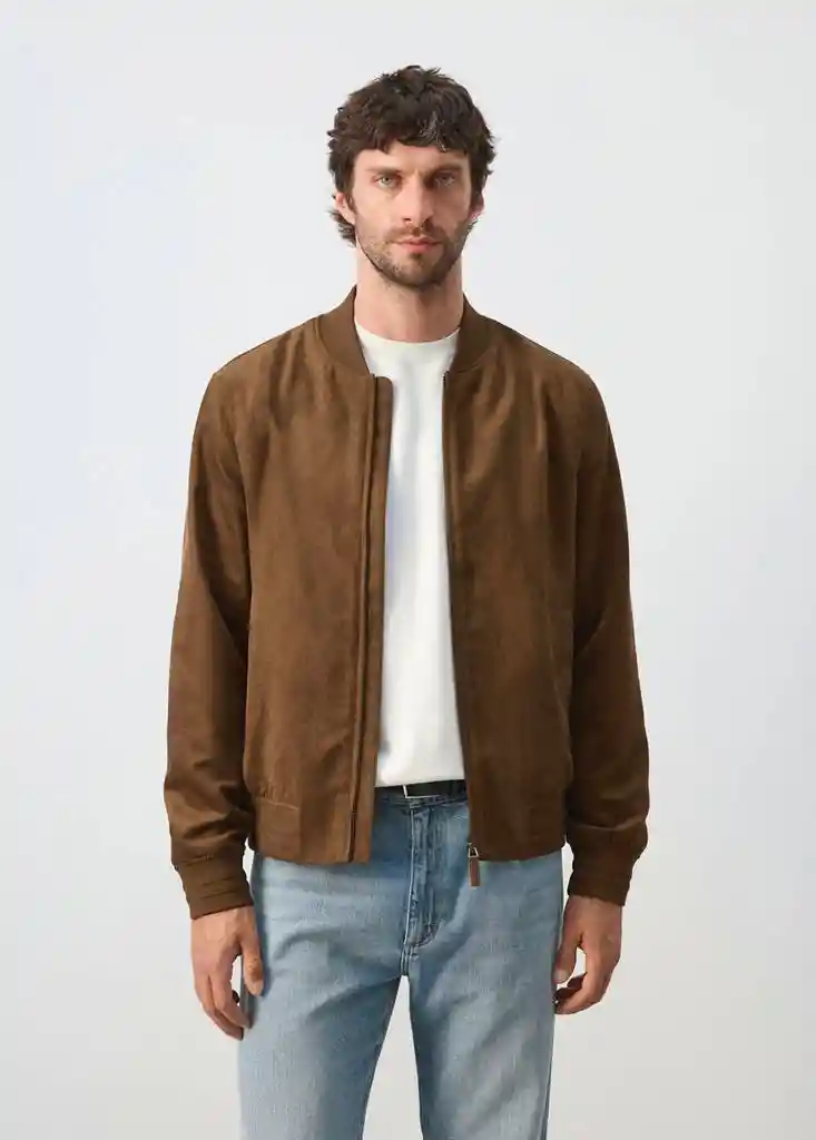 CHAQUETA BERO COGNAC Talla S Hombre Mango