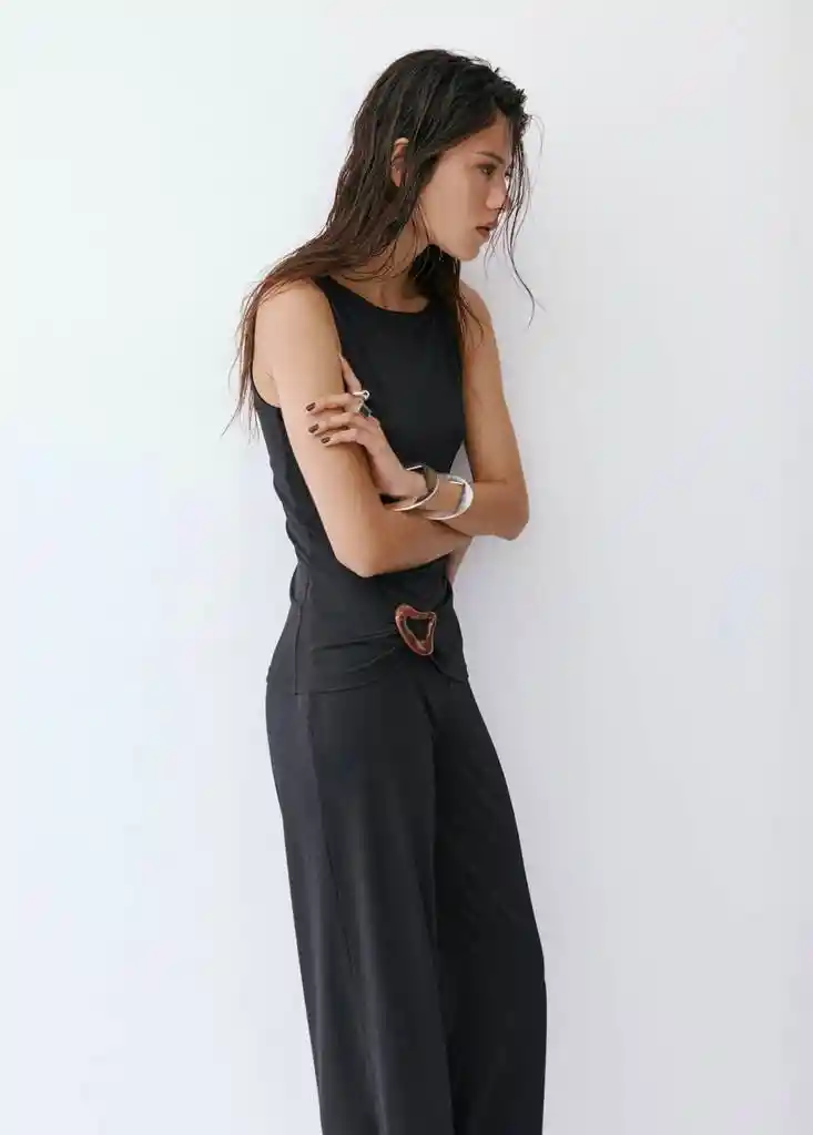 MONO FIRA NEGRO Talla M Mujer Mango