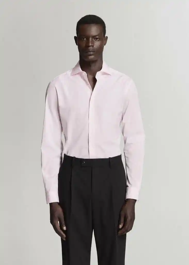 CAMISA CITYLAKE ROSA LIGHT Talla S Hombre Mango