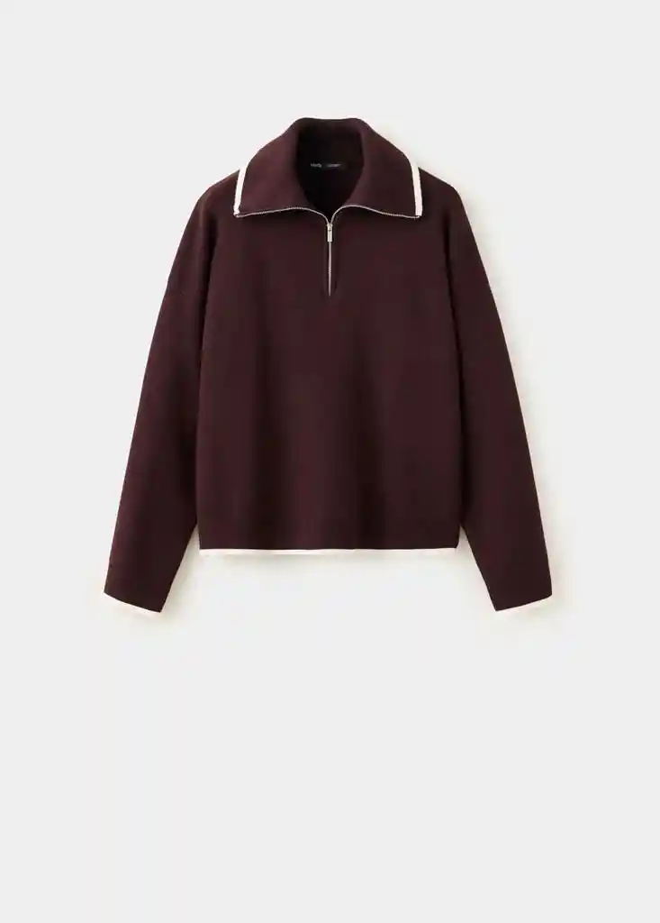 JERSEY LATAS CHOCOLATE Talla XS Mujer Mango