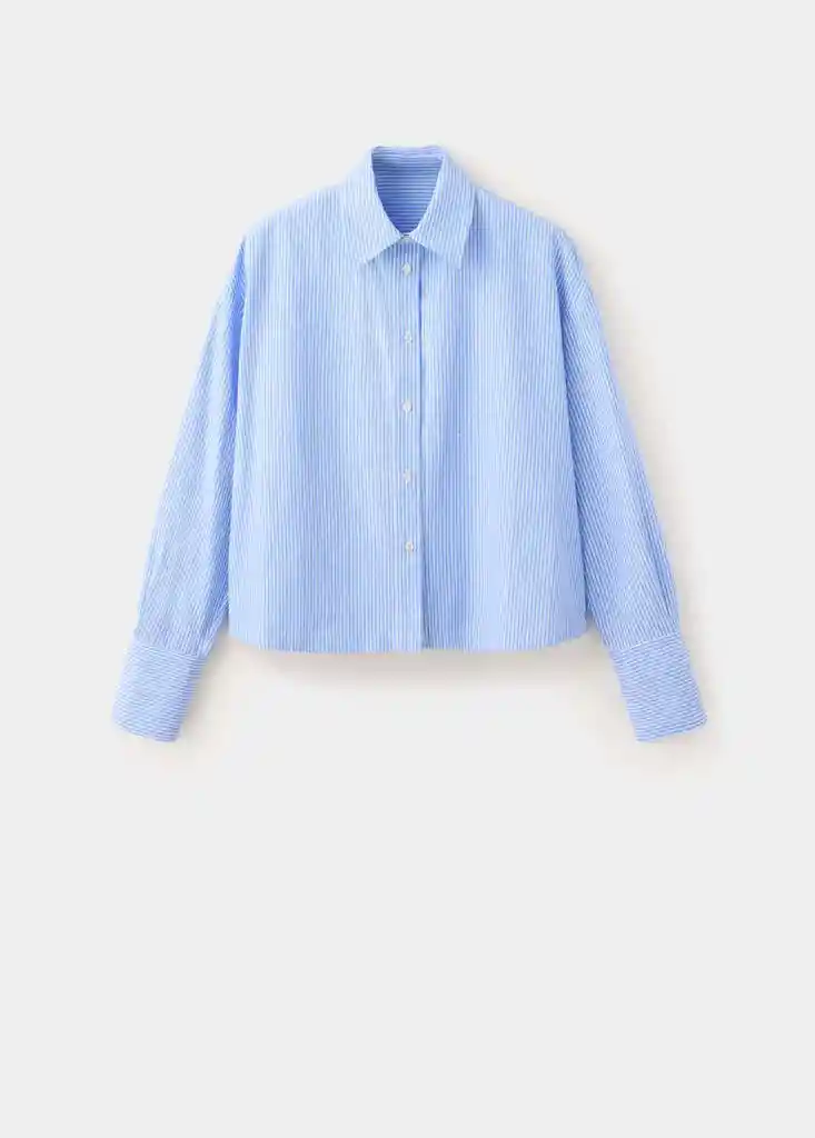 CAMISA SHINNY CELESTE Talla M Mujer Mango