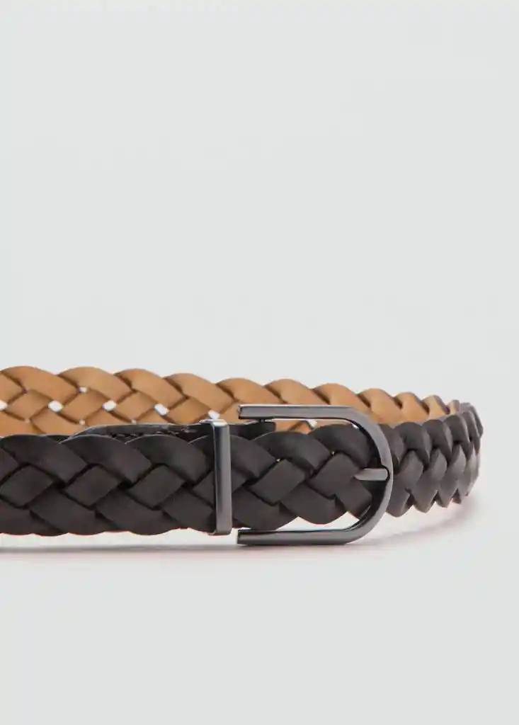 CINTURON TRENZA MARRON Talla 90 Hombre Mango