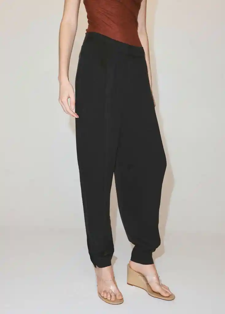 PANTALON SYDNEY NEGRO Talla 36 Mujer Mango