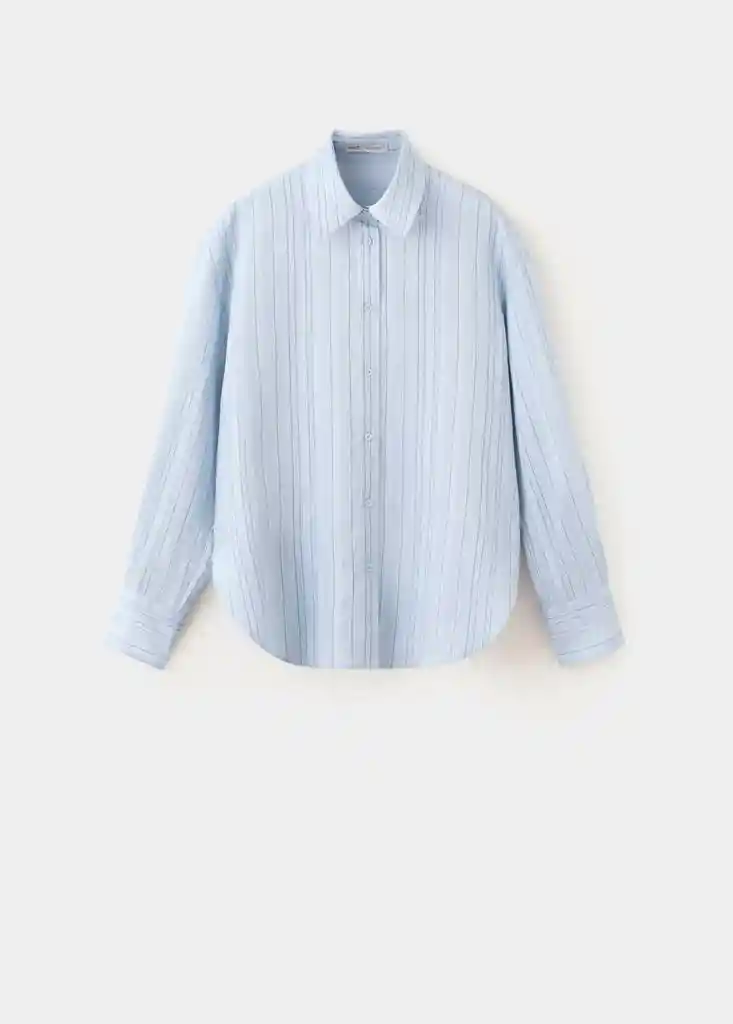 CAMISA NOMOL AZUL Talla L Mujer Mango