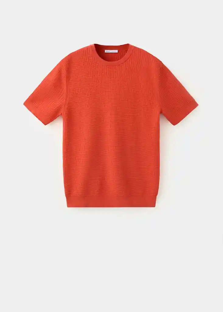 CAMISETA TRICOT FLUID GERANIO Talla M Hombre Mango