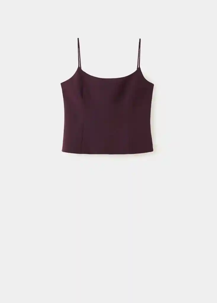 TOP IGUANA GRANATE Talla S Mujer Mango