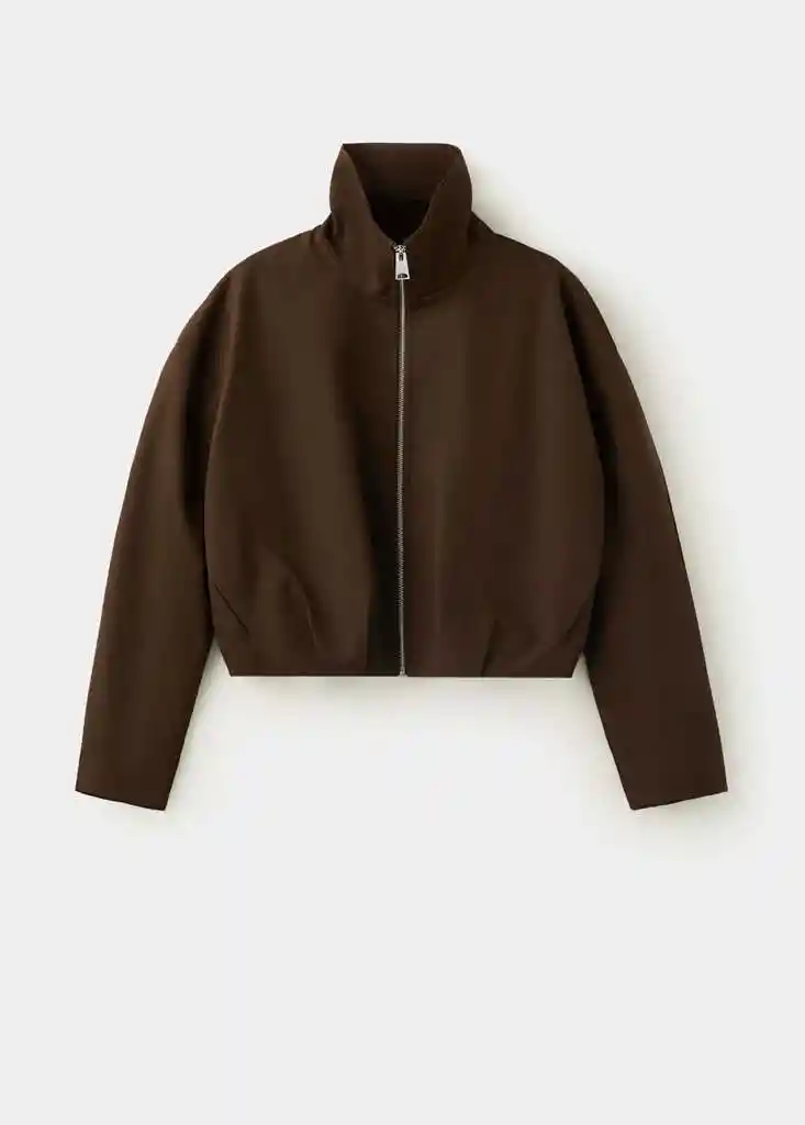 CHAQUETA DANTES CHOCOLATE Talla M Mujer Mango
