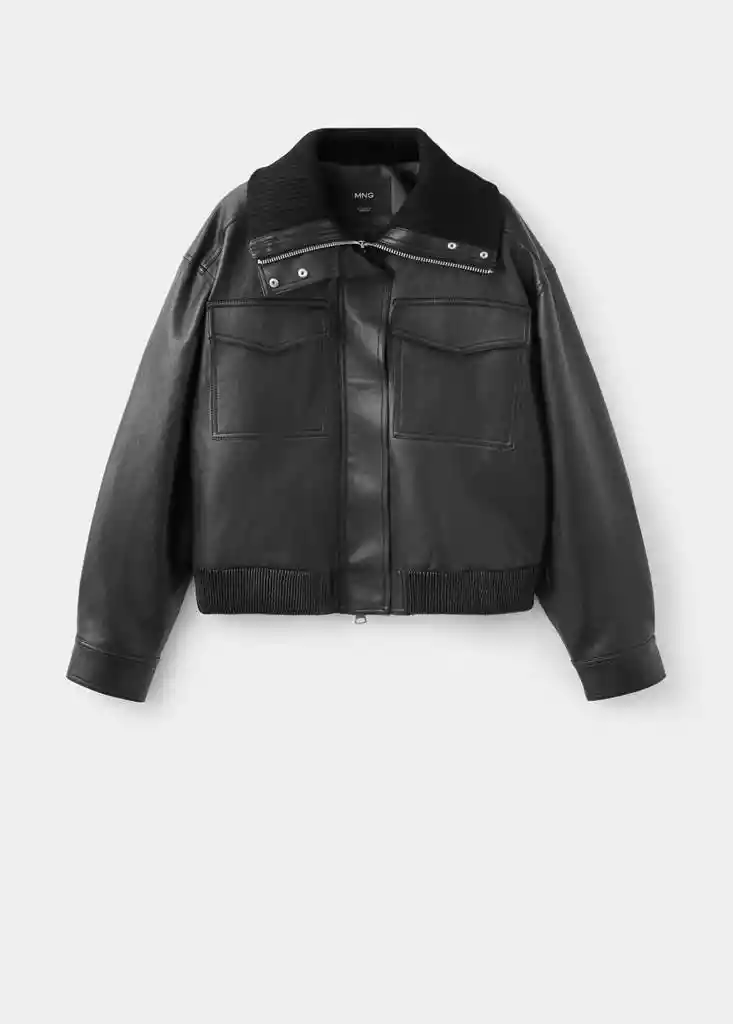CHAQUETA TAMESIS NEGRO Talla S Mujer Mango