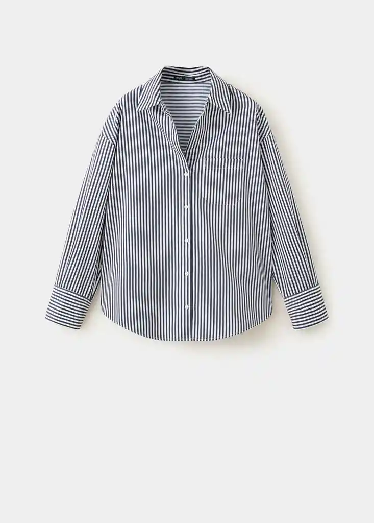 CAMISA FONTANA NAVY Talla XS Mujer Mango