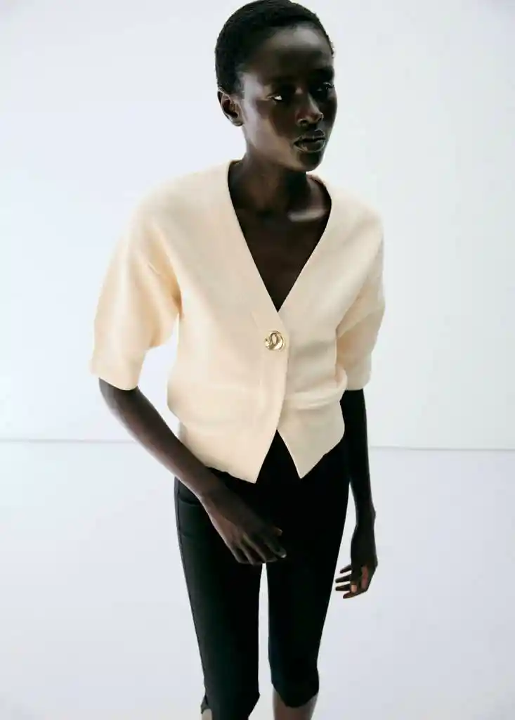 CARDIGAN HELIA CRUDO Talla XS Mujer Mango