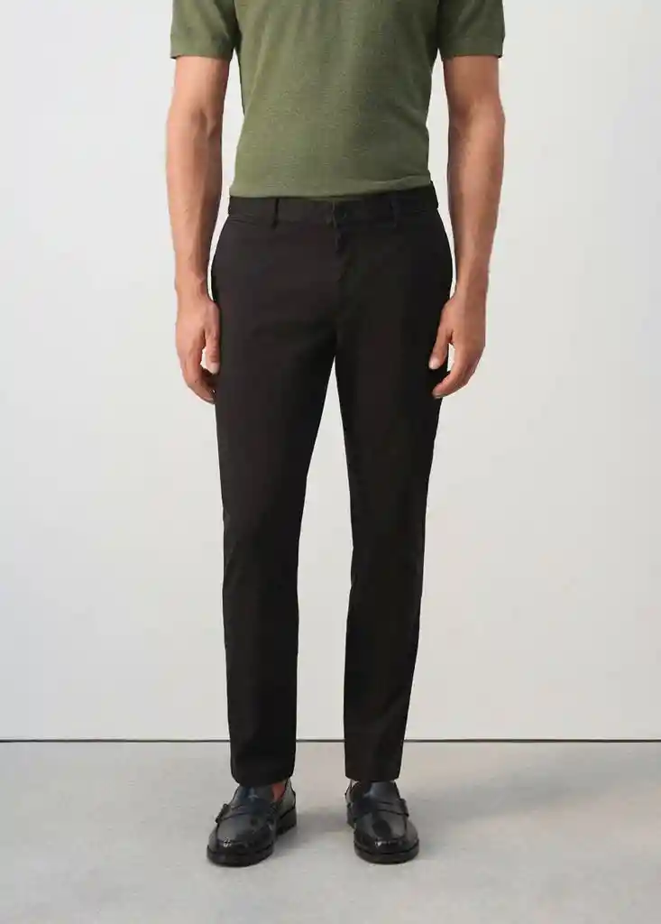 PANTALON PRATO NEGRO Talla 46 Hombre Mango