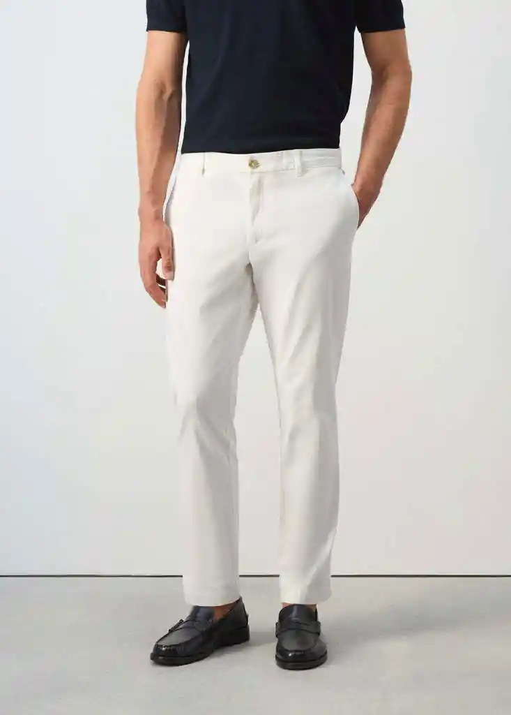PANTALON PRATO OFFWHITE Talla 38 Hombre Mango