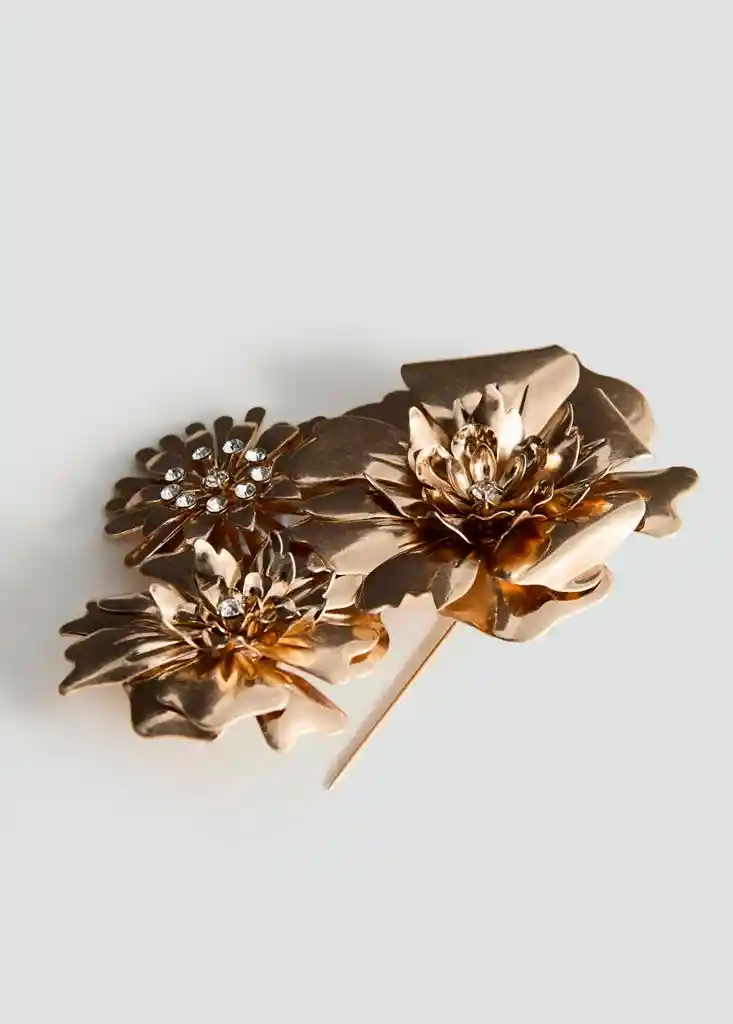 BROCHE LESLIE ORO Talla 99 Mujer Mango