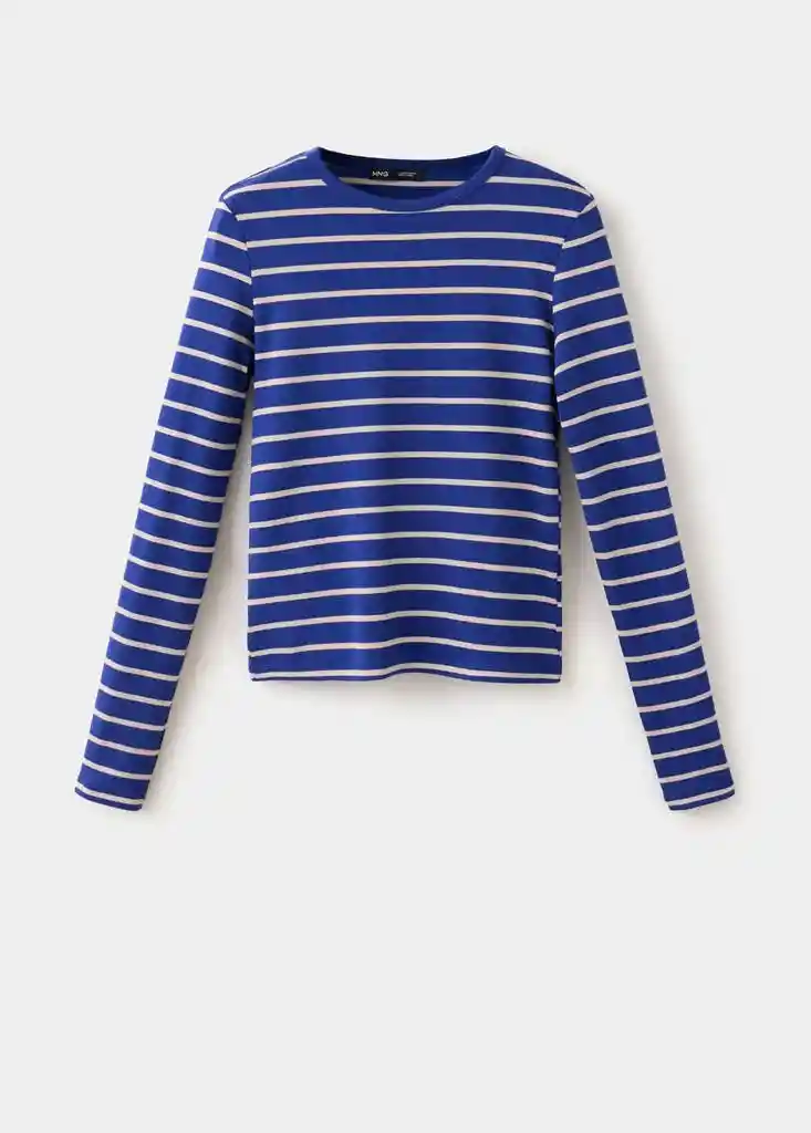 CAMISETA PAUL AZUL Talla XS Mujer Mango