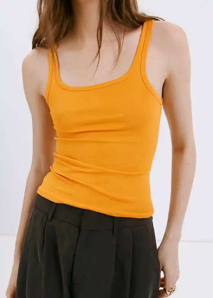 TOP CHLOE MANDARINA Talla S Mujer Mango